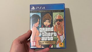 Grand Theft Auto The Trilogy The Definitive Edition PS4 Unboxing [upl. by Elleinet]