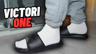 MY FAVOURITE Nike Victori One Slide Black On Feet Review [upl. by Ern502]