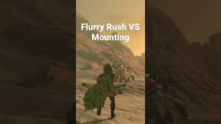 Flurry Rush VS Mounting A Lynel Zelda Breath of The Wild shorts botw [upl. by Lekkim]