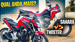 NOVA SAHARA 300 CONTRA A CB 300F TWISTER QUAL ANDA MAIS [upl. by Kinson]