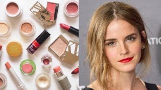 Emma Watson Makeup Bag  English Rose Look with Clean Beauty [upl. by Notgnilra]