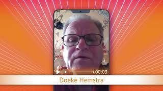 TV Oranje app videoboodschap  Doeke Hemstra [upl. by Ridglea]