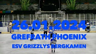 2024 01 26 Grefrath Phoenix  ESV Grizzlys Bergkamen [upl. by Eicnahc]