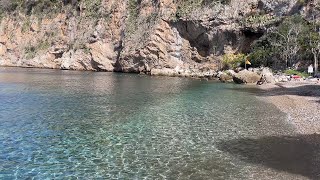 Relaxing Crystal Clear Waters From Beautiful Hidden Cove Idyllic Beach On The French Riviera [upl. by Quartet]