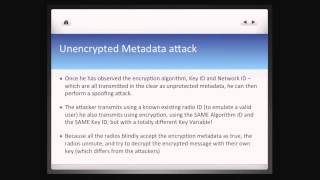 APCO P25 Security Revisited  The Practical Attacks  Matt Robert [upl. by Dirtsa652]