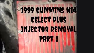 1999 cummins N14 injector replacement Part 1 [upl. by Caves]