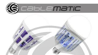 Bombilla matamoscas y mosquitos eléctrico  distribuido por CABLEMATIC ® [upl. by Ishii594]