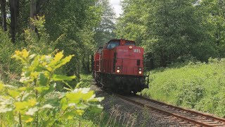 Doppel WFL V100 mit Schotterzug nach Zwickau kurz hinter Lengenfeld [upl. by Selegna]