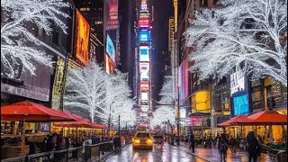 2024 Rockefeller Christmas Tree New York Citywalk white snow high alltothatbeatsinmyhead [upl. by Rosetta]