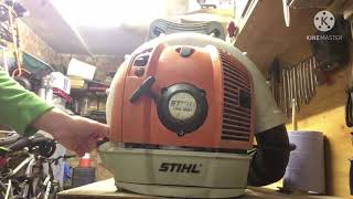 STIHL br500 backpack leaf blower review [upl. by Aipmylo]