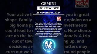 Gemini Horoscope  21st November 2024  Aaj Ka Rashifal  Astrology Today  Daily Horoscope shorts [upl. by Tillinger]