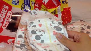 Huggies Snug n Dry Size 3 34 count Jumbo Baby Diapers Video Review Reveal [upl. by Terrel]