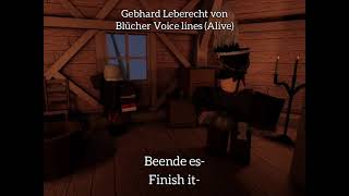 Blucher Leberecht von Bluchers Voicelines Guts and Blackpowder [upl. by Yssak]