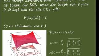 Gewöhnliche Differentialgleichungen 4 Exakte DGL I [upl. by Crocker]