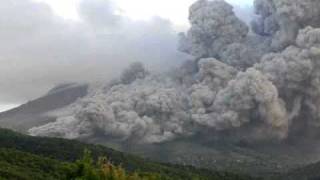 Pyroclastic flows in Tyers Ghaut Montserrat on 21 December 2008 [upl. by Nolyak]