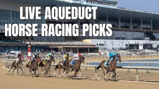 Live Aqueduct Horse Racing Picks [upl. by Amsab]