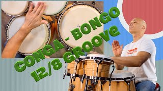 CongaBongo Groove 128 MultiDrum Pattern [upl. by Dnilazor]