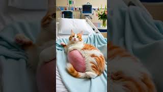 Blood😢 in the belly of a pregnant😢 cat ✅❌ tending short animals sad sadstatus shorts cute [upl. by Serica]