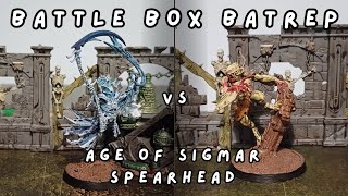 Age of Sigmar Spearhead  Flesh Eater Courts vs Ossiaech Bonereapers [upl. by Aizitel]