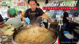 Philippines Sunday Market Vibrant Food amp Local Finds in Makati 4K  Legazpi Village 2024 [upl. by Mullane]