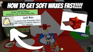 HOW TO GET SOFT WAXES FAST  Complete Riley Bees Beesmas Quest  Bee Swarm Simulator Roblox [upl. by Eimmat]