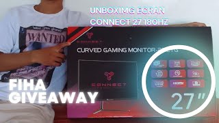 unboxing ecran connect 27pouces 180hz 😖 اجيو تشوفو بلان ديال هاد lecran شريت ارخص شاشة حاسوب [upl. by Laundes876]