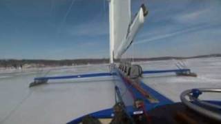 Iceboat Taku on Lake Geneva Feb 08 [upl. by Dun]