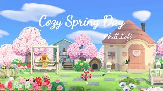 🌸 Chill Lofi Beat • Cozy Spring Day 🎧 Animal Crossing Ambience 1 hour [upl. by Bronk]