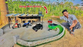 Making mini shed for rc tractors using mini bricks 🧱  Aakash946 [upl. by Enner]