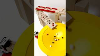 Marble Run Race ☆ HABA yellow circle long wave course Retro Truck Garbage Dump Truck automobile [upl. by Noivert]