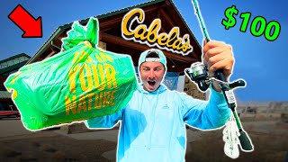 100 Cabelas Budget Fishing Challenge Surprising [upl. by Marcello203]