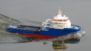 Billing boats  Fairmount Alpine in blue  RC scale offshore tug [upl. by Chappell]