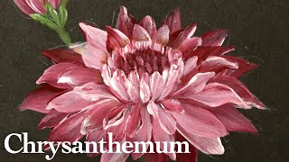 How to paint chrysanthemums for beginners One stroke  in 4 Minutes [upl. by Cardwell]