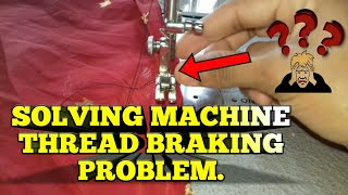 Sewing machine thread braking problem solving machine thread cutting problemENGHINDI subtitles [upl. by Ydnim]