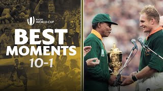 The TOP 10 Rugby World Cup Moments [upl. by Ahsienar]