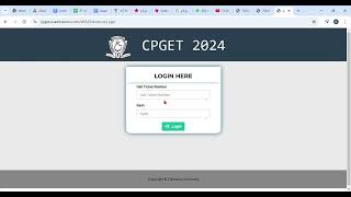 CPGET – 2024 Admissions Cpget counselling [upl. by Ahsielat]