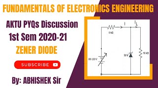 Zener diode  Fundamentals of Electronics Engineering 1st sem 202021  AKTU BTech First Year [upl. by Oberon]