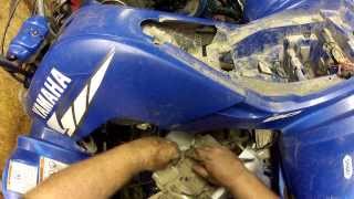 Yamaha Raptor 80  Engine Removal [upl. by Suidaht135]