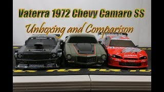 Vaterra Chevy Camaro V100 S Unboxing and Comparison [upl. by Mehsah]