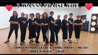 I Wanna Praise YouLINE DANCE  Demo Ladies in BlackLDL 01 [upl. by Lauretta927]