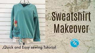 Quick and Easy Sweatshirt Makeover [upl. by Felic]