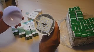 Led лампочки Foxanon smd 5730 unboxing  aliexpress com [upl. by Yenitirb]