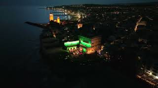 Arribo de Sa Majestat Carnestoltes Carnaval Sitges 2022 Dron [upl. by Nywnorb]