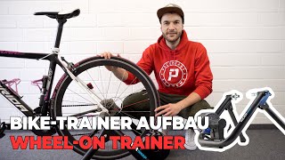 Indoor SmartTrainer Aufbau Wahoo KICKR SNAP  WheelOn Trainer für Fahrräder mit Schnellspanner [upl. by Zetrom988]