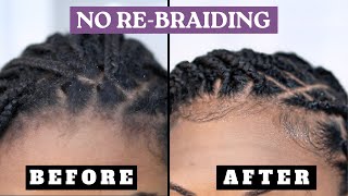 How To Refresh Knotless Braids and Box Braids  NO REBRAIDING [upl. by Bordie]