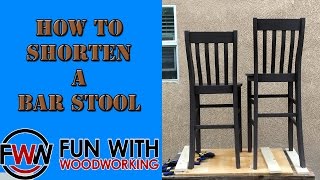 How to shorten a Bar Stool [upl. by Earehc]