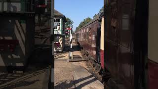 Token return at Holt with 7f 53809 train railway steamengine tokenexchange steamlocomotive [upl. by Rialc569]