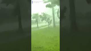 Security camera footage shows apparent tornado blow past a home in Fort Myers Florida [upl. by Annahgiel]