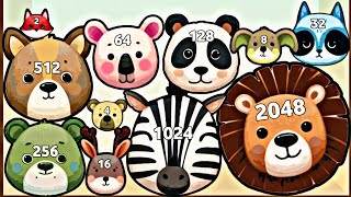 MERGE ANIMAL 2048 3D  ASMR Gameplay Animals Evolution Level Up Jelly Balls 2048 [upl. by Llertnov]