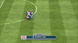 FIFA 13  Goalkeeper Rogerio Ceni Crazy Longshot Goal [upl. by Truda]